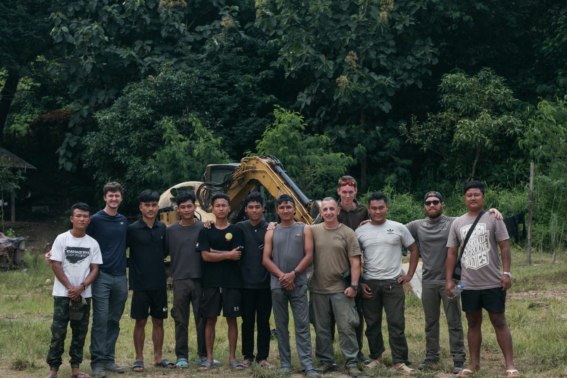 Peacemaker Coalition crew with local partners in Burma, 2025